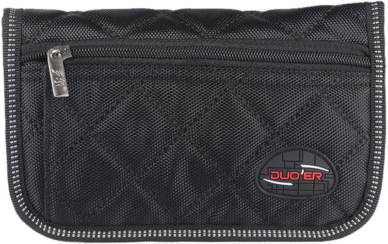 QXBER Durable Trombone Euphonium Trumpet Mouthpiece Pouch Bag with 4 Soft Compartments Black - Image 1